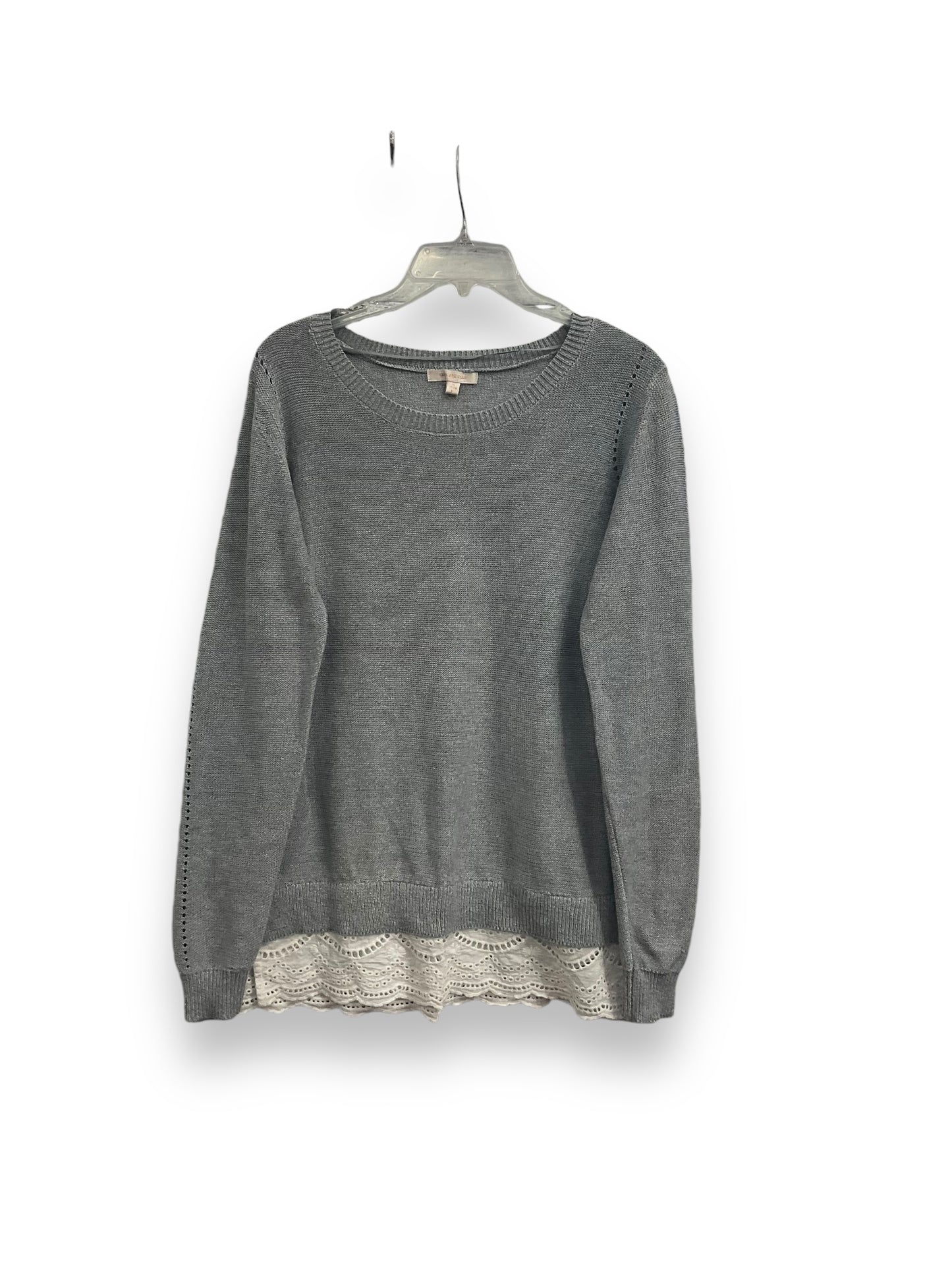 Top Long Sleeve By Skies Are Blue In Grey, Size: L