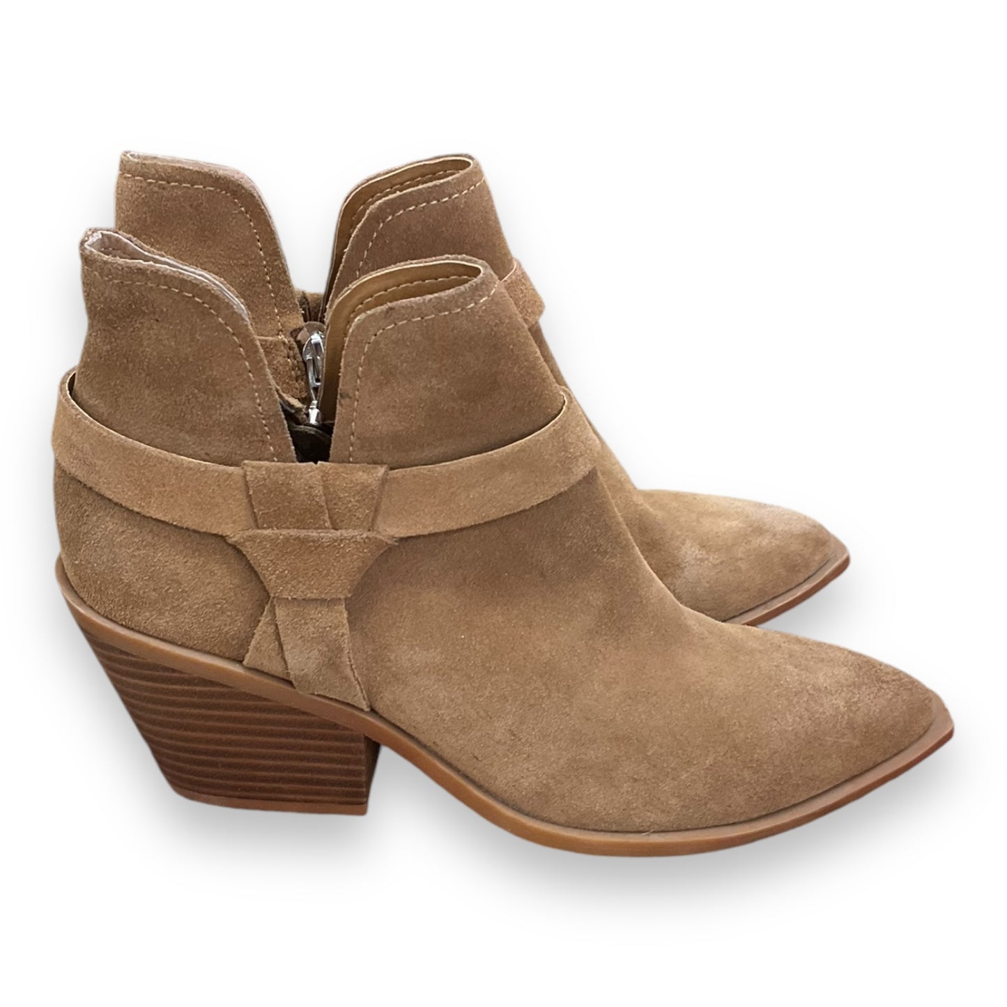 Boots Ankle Heels By Dolce Vita In Brown, Size: 7.5