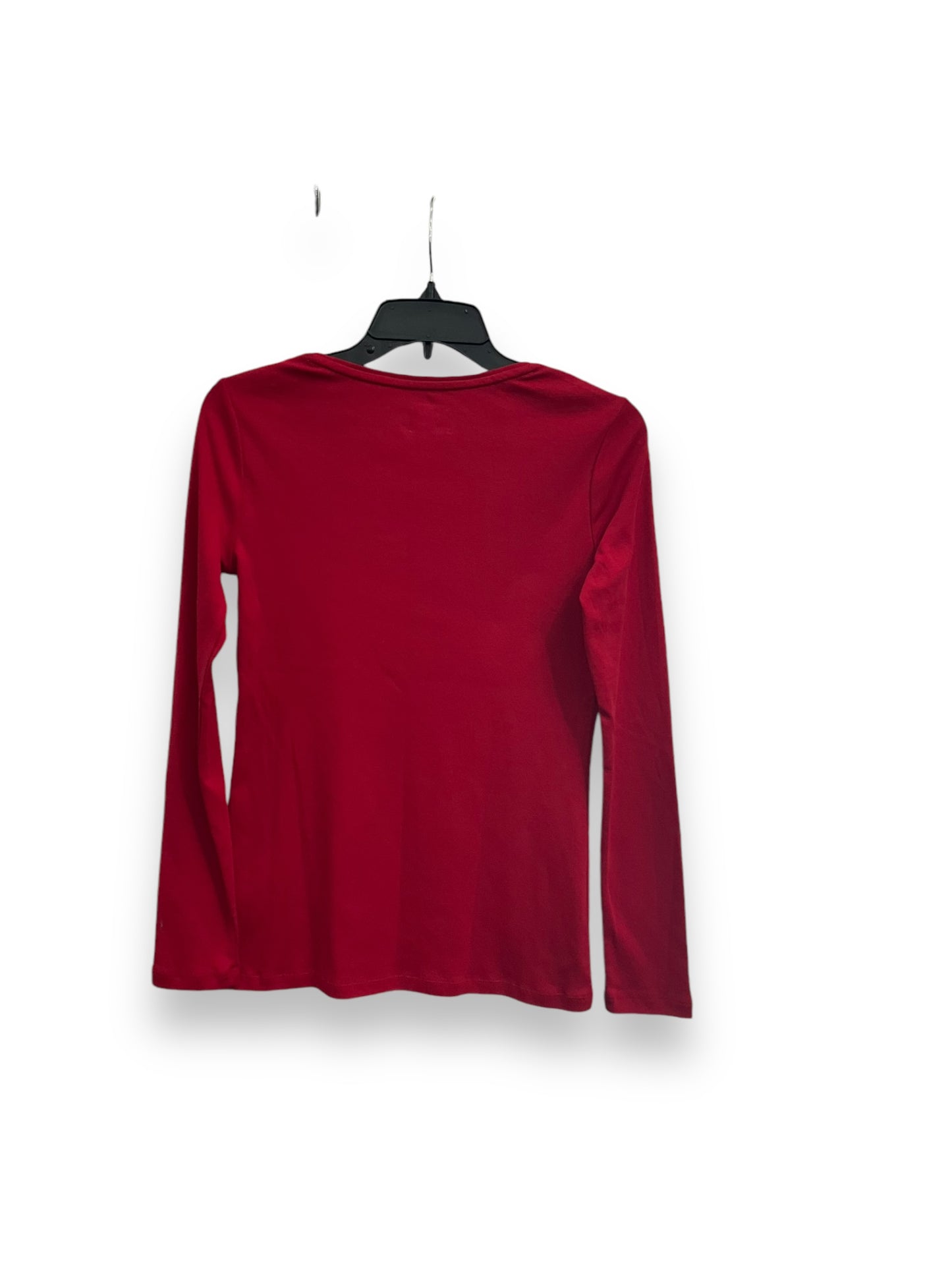 Top Long Sleeve Basic By Talbots In Red, Size: Xs