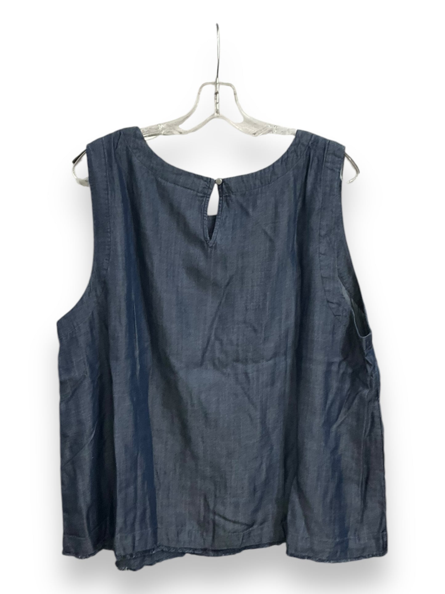 Top Sleeveless By Liz Claiborne In Blue, Size: Xxl