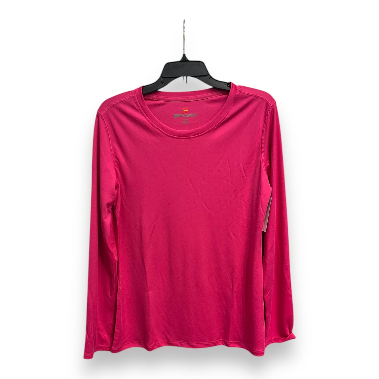 Athletic Top Long Sleeve Crewneck By Hana Sport In Pink, Size: L