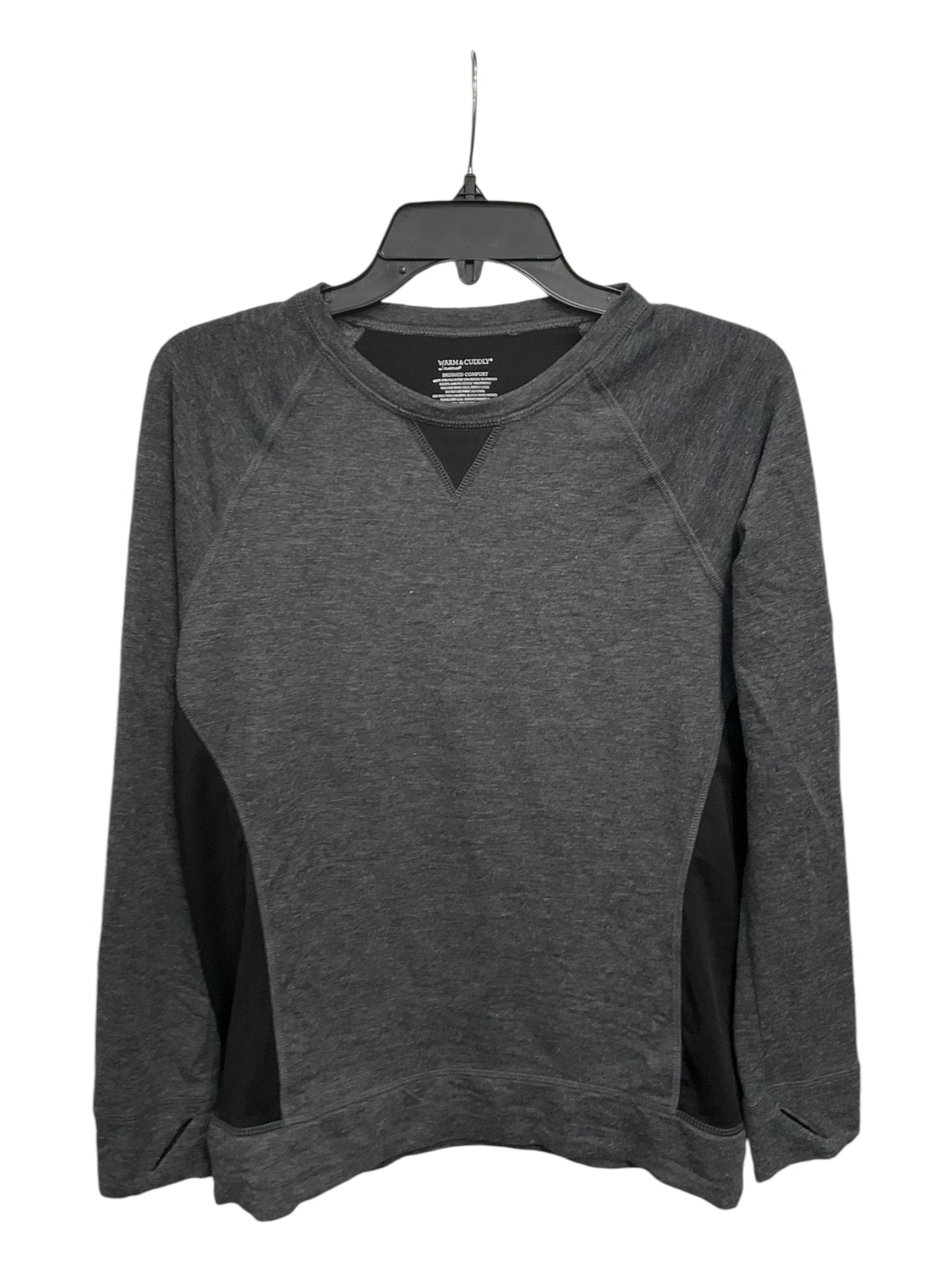 Top Long Sleeve Basic By Cuddl Duds In Grey, Size: M