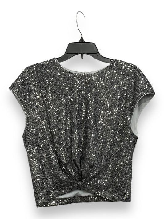 Top Sleeveless By Loft In Silver, Size: S