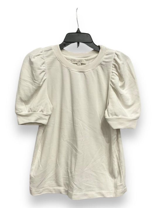 Top Short Sleeve Basic By Loft In White, Size: S