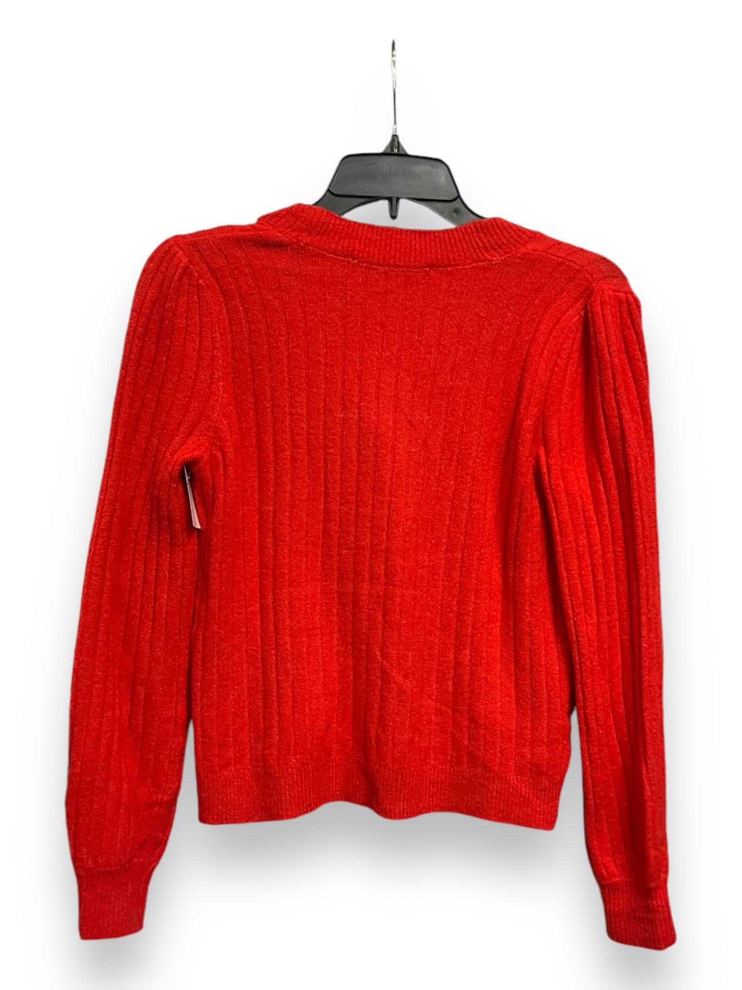 Sweater Cardigan By Loft In Red, Size: Xs