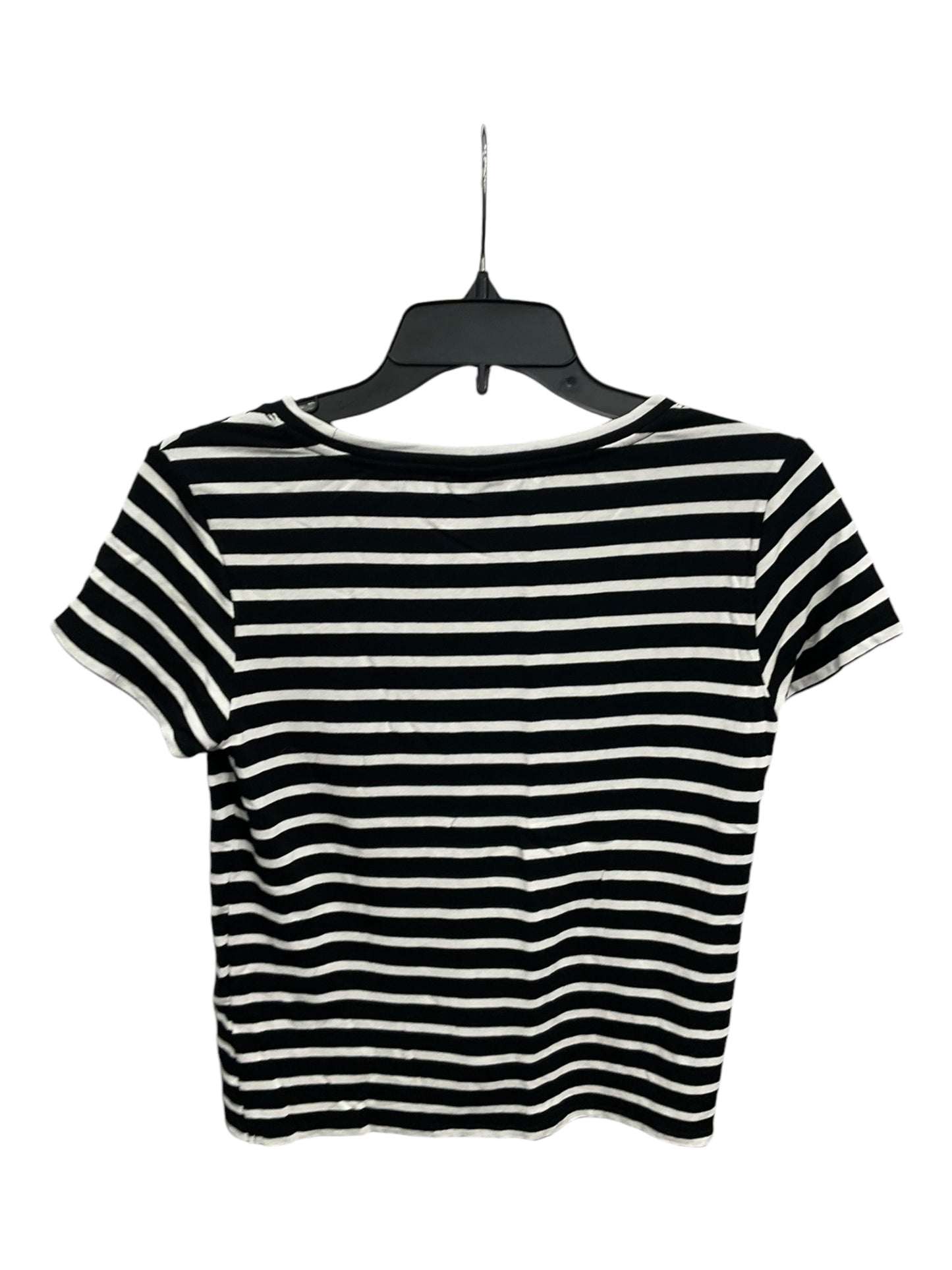 Top Short Sleeve Basic By Cabi In Striped Pattern, Size: S