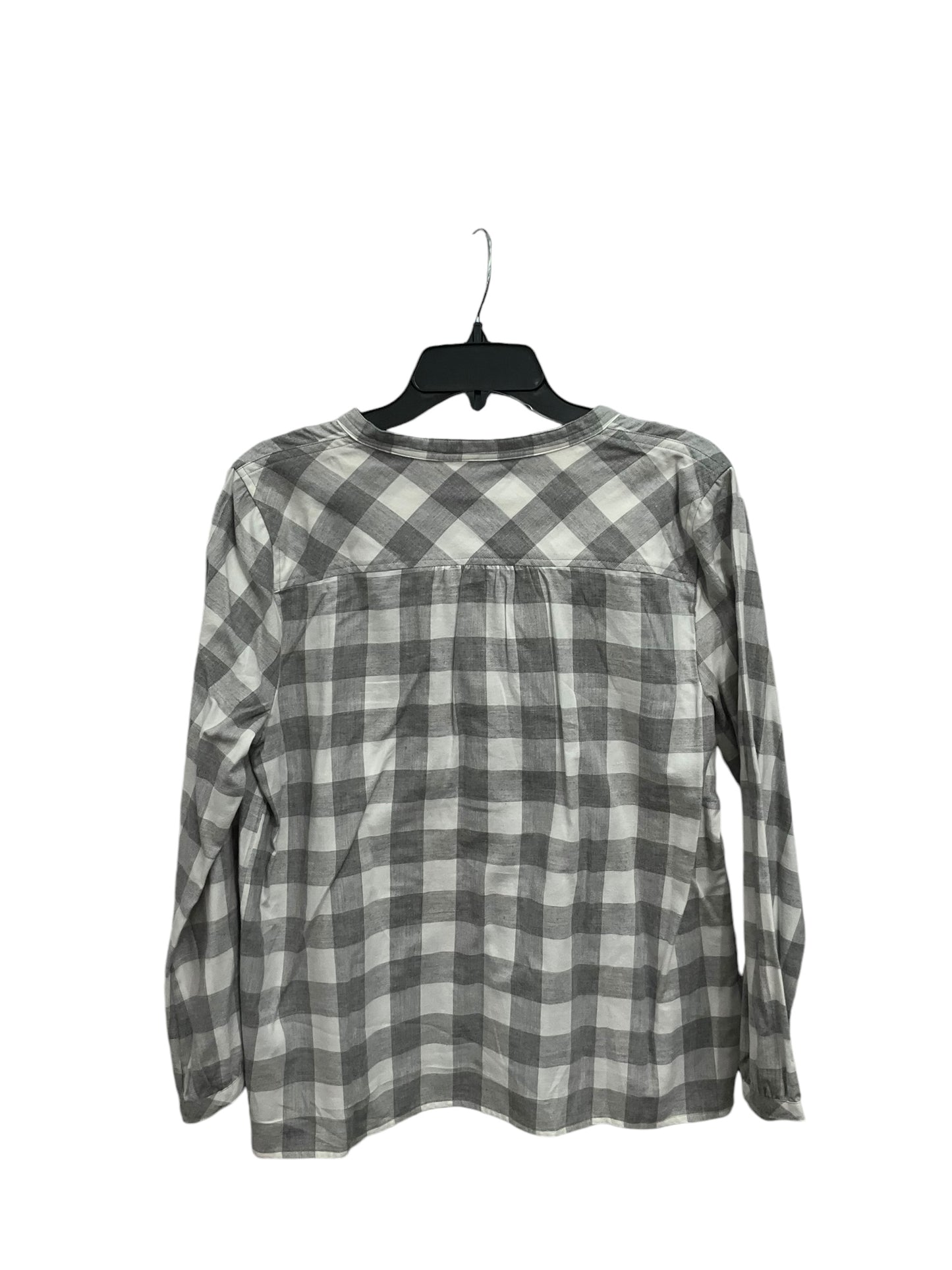 Top Long Sleeve By J. Crew In Plaid Pattern, Size: M