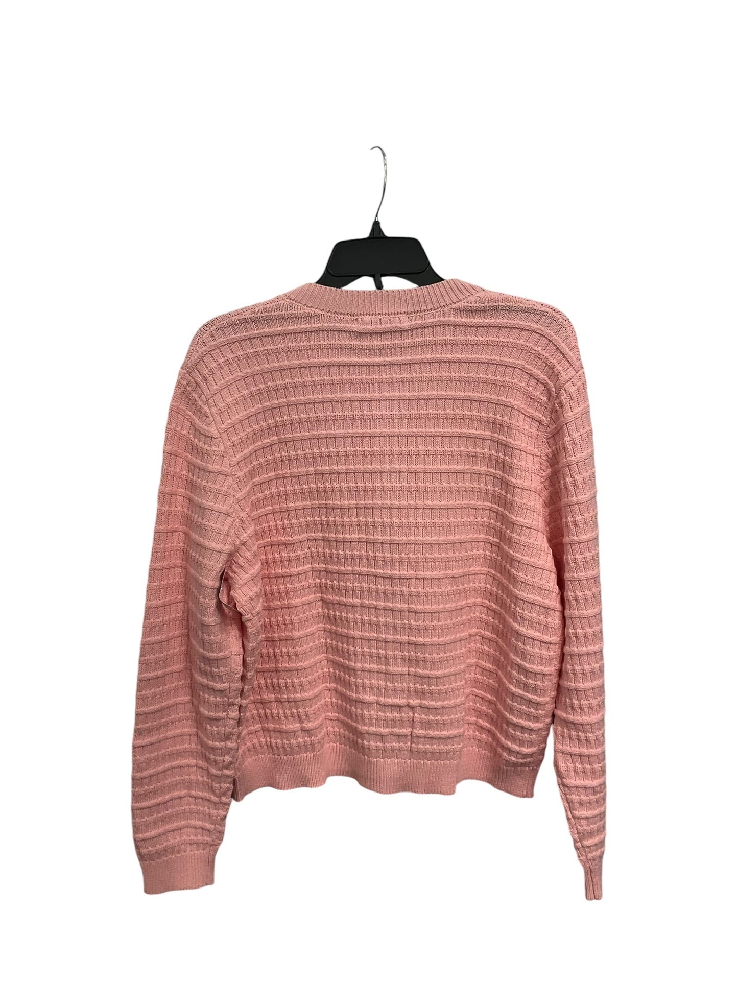 Sweater Cardigan By Clothes Mentor In Pink, Size: M