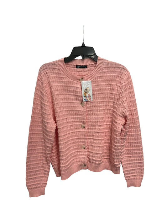 Sweater Cardigan By Clothes Mentor In Pink, Size: M