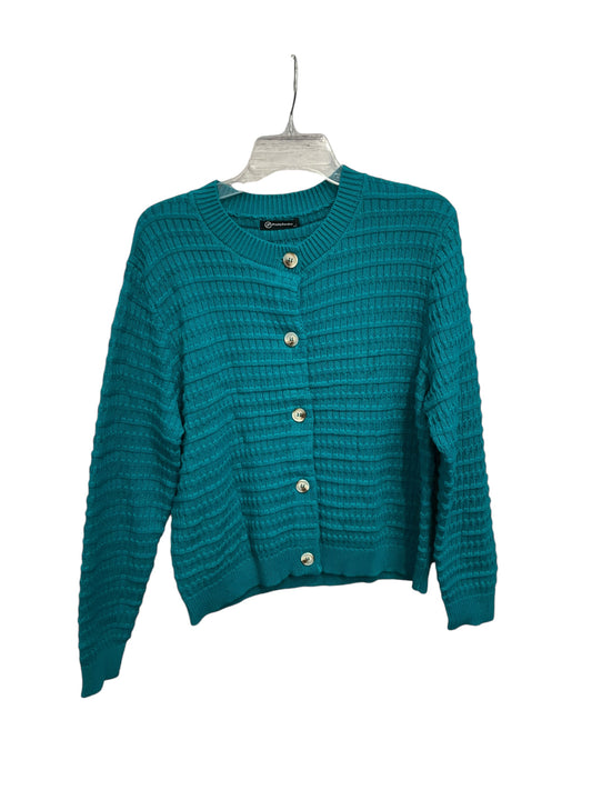 Sweater Cardigan By Clothes Mentor In Teal, Size: M