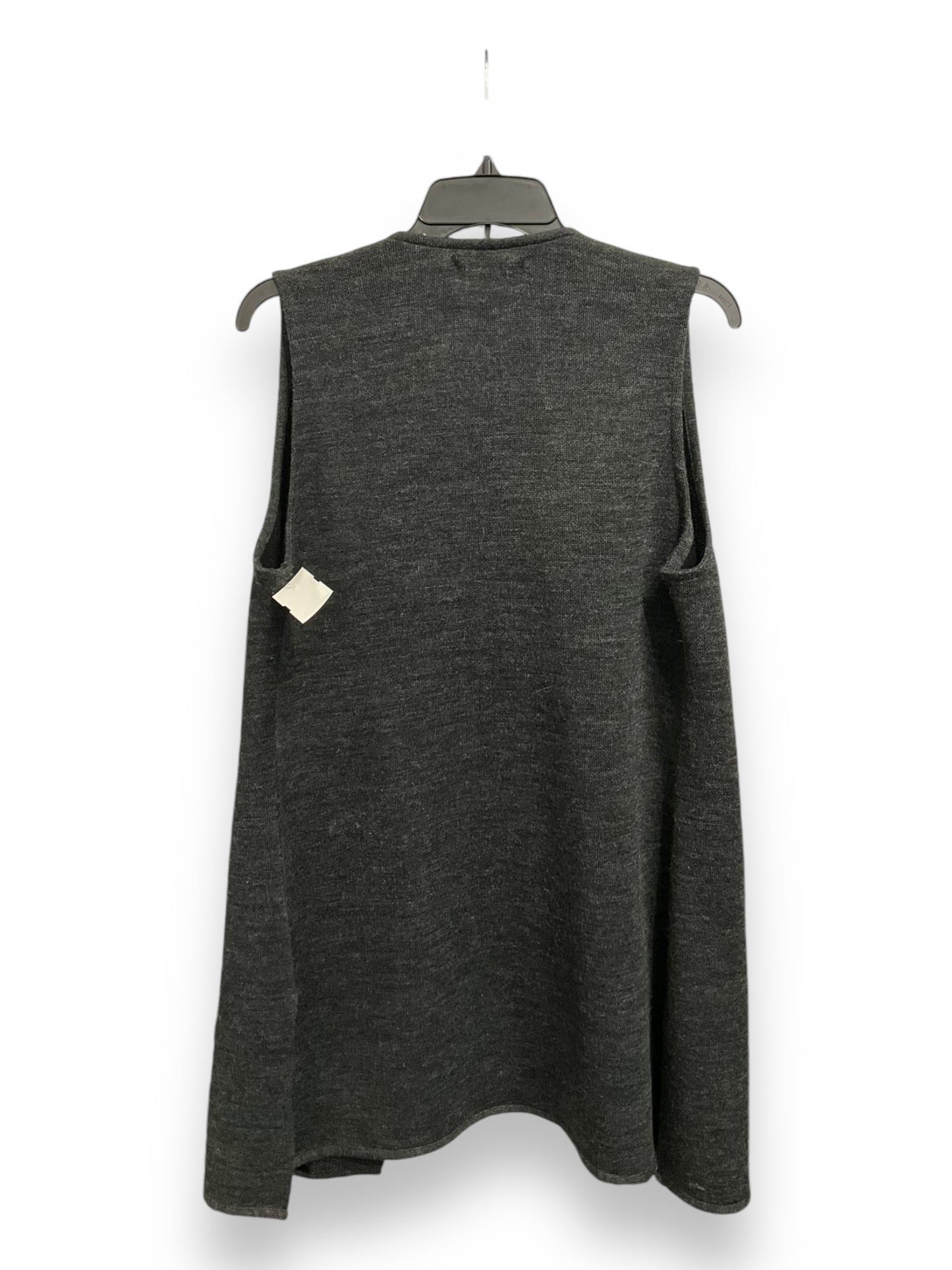 Vest Sweater By Tahari By Arthur Levine In Grey, Size: L