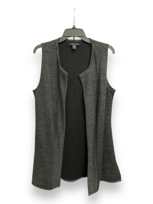 Vest Sweater By Tahari By Arthur Levine In Grey, Size: L