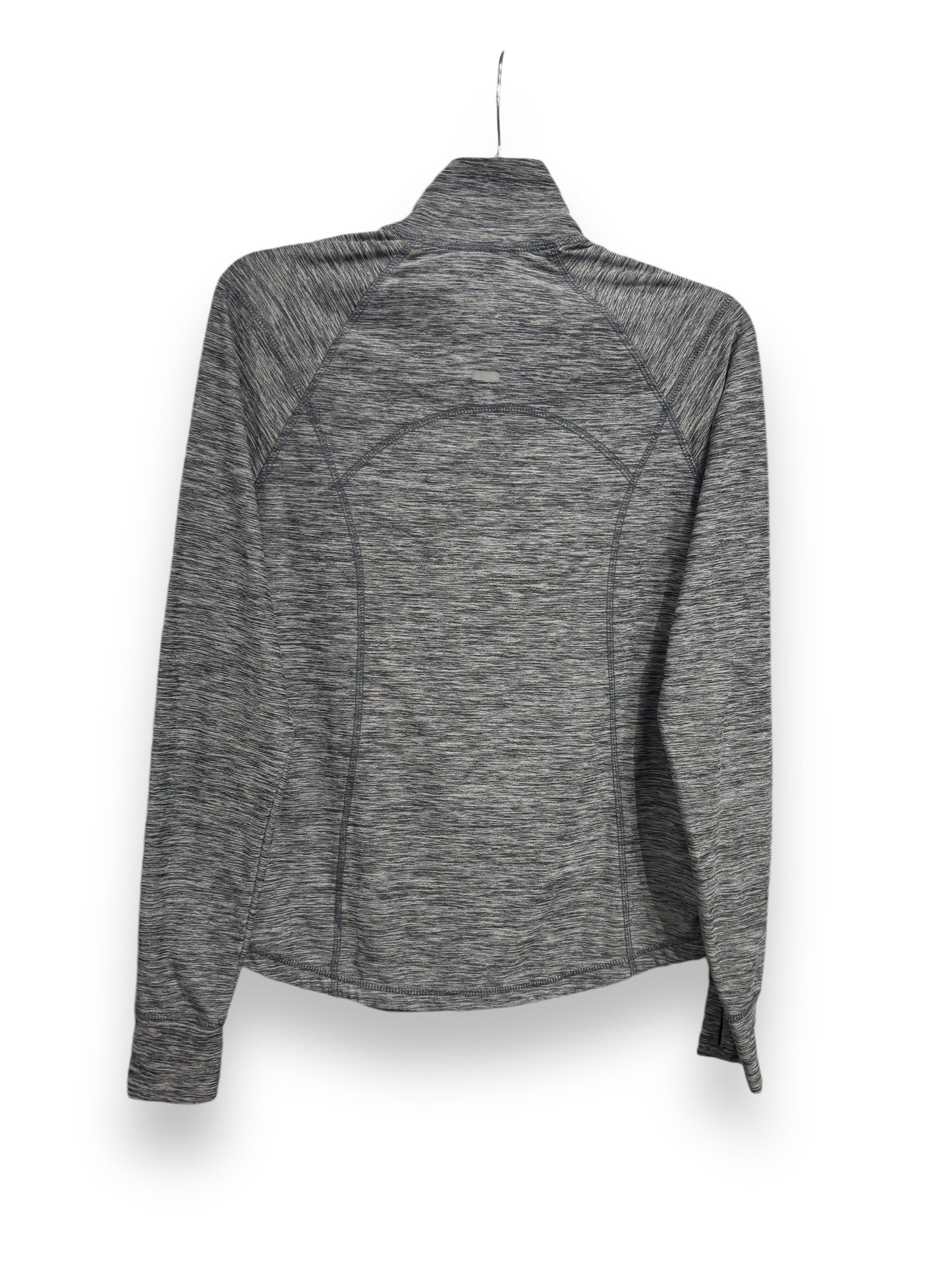 Athletic Top Long Sleeve Collar By Old Navy In Grey, Size: S