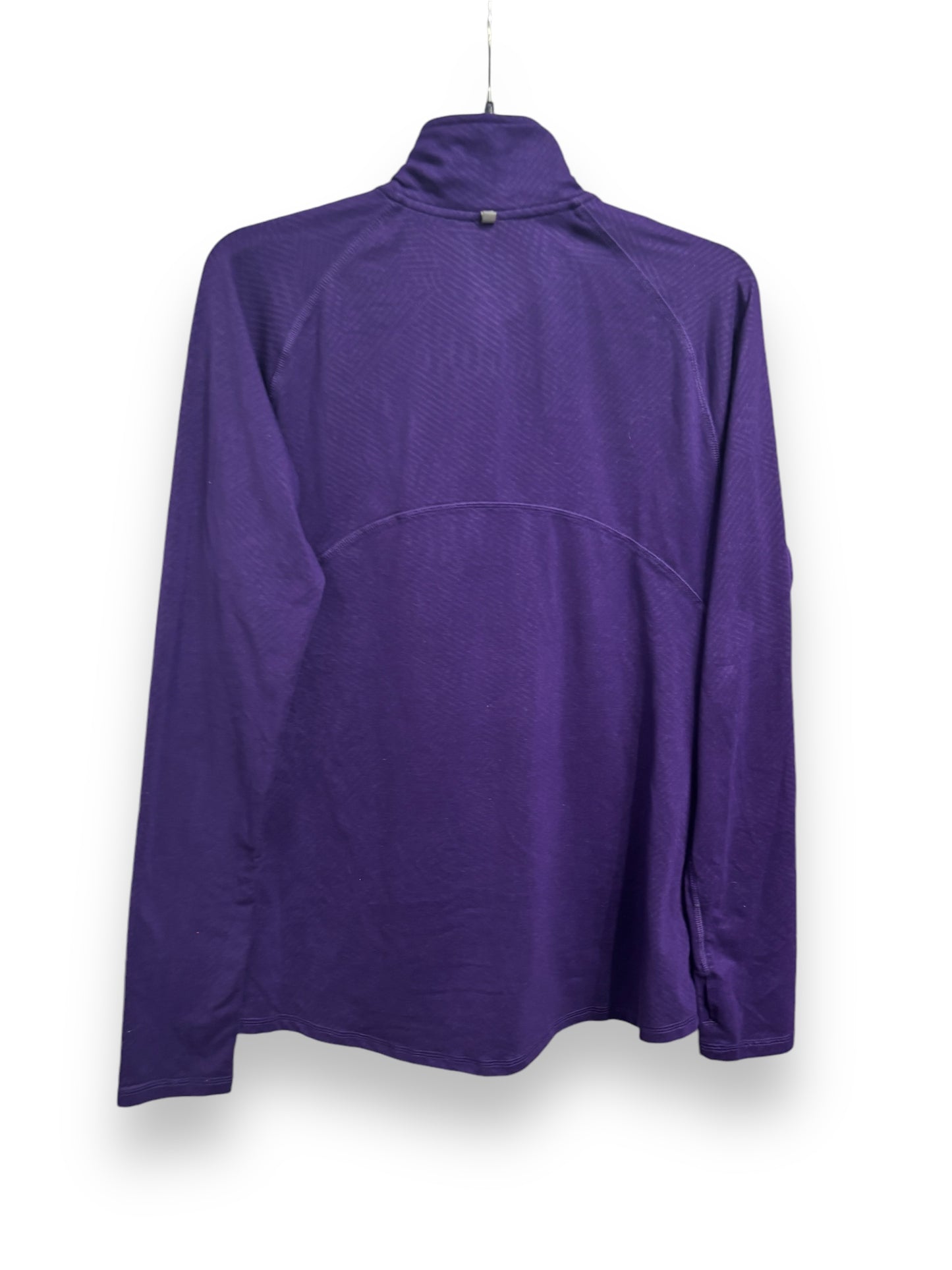 Athletic Top Long Sleeve Collar By Champion In Purple, Size: M