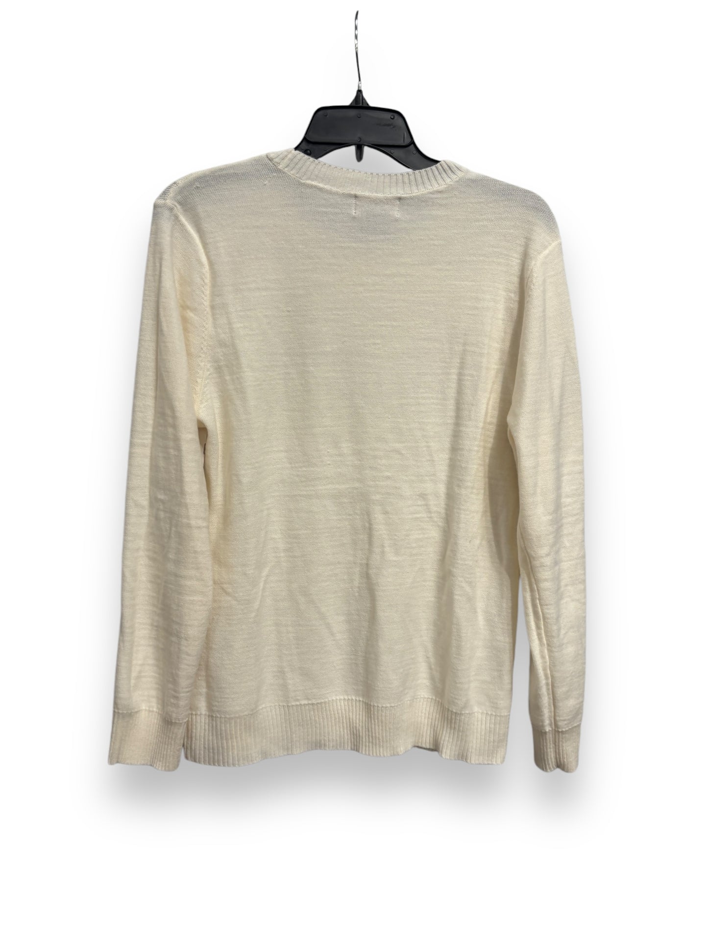 Sweater By Laura Scott In Cream, Size: L