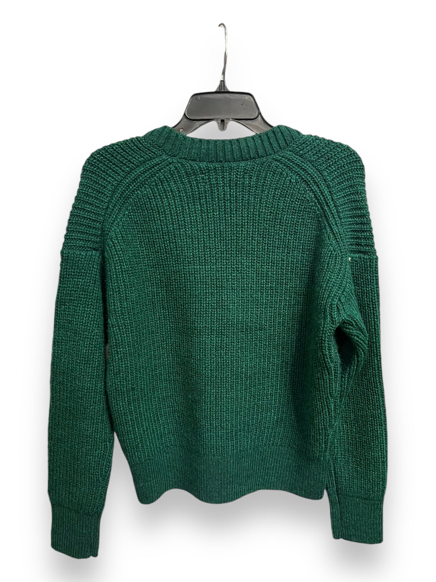 Sweater Cardigan By Loft In Green, Size: M