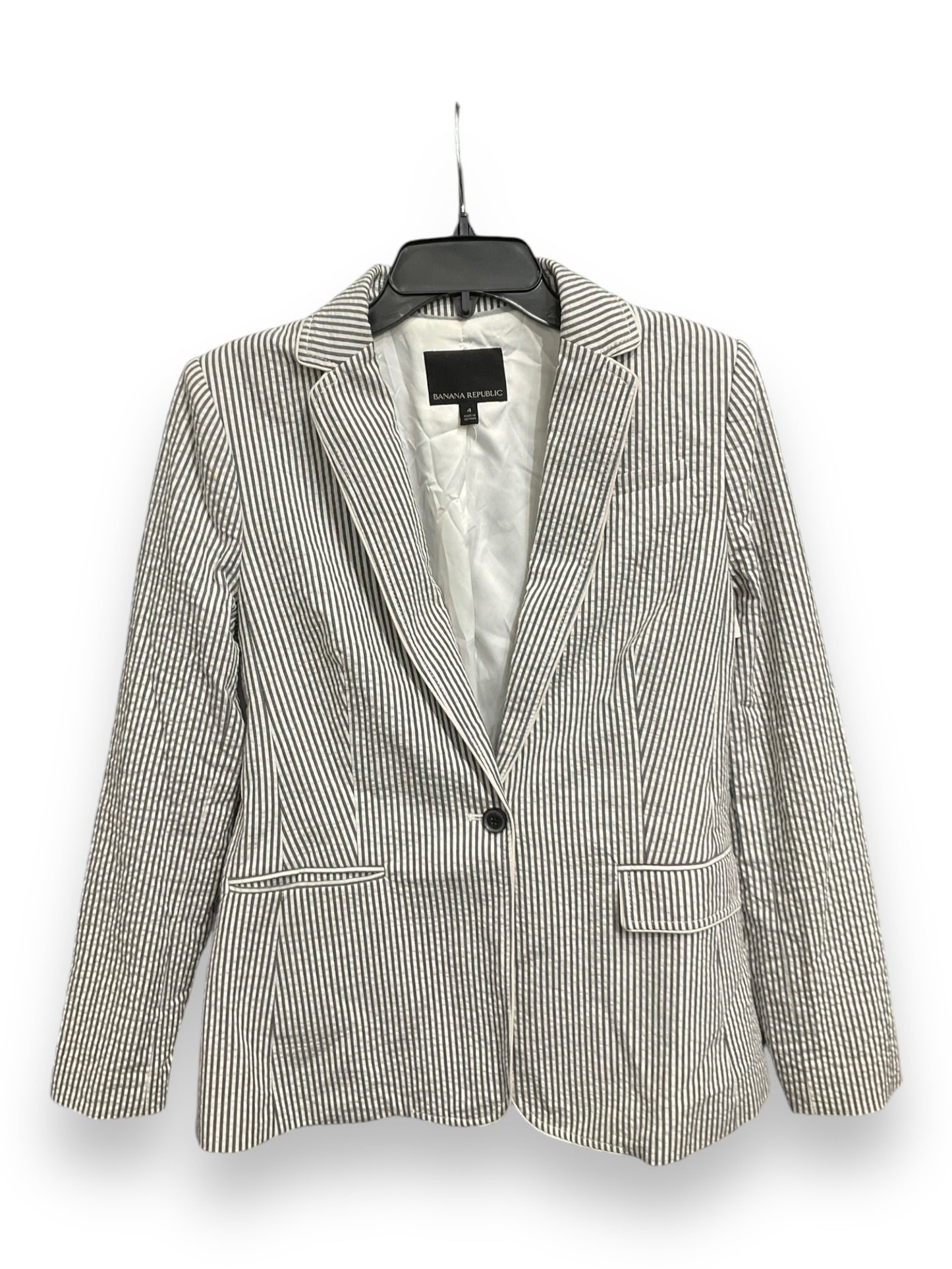 Blazer By Banana Republic In Striped Pattern, Size: S