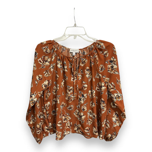 Top Long Sleeve By Gilli In Floral Print, Size: S