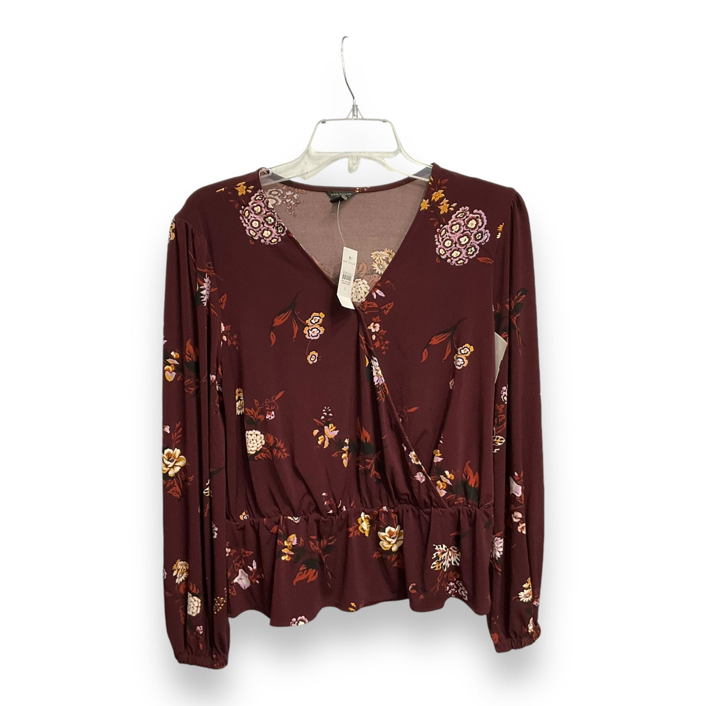 Top Long Sleeve By Ann Taylor In Floral Print, Size: S