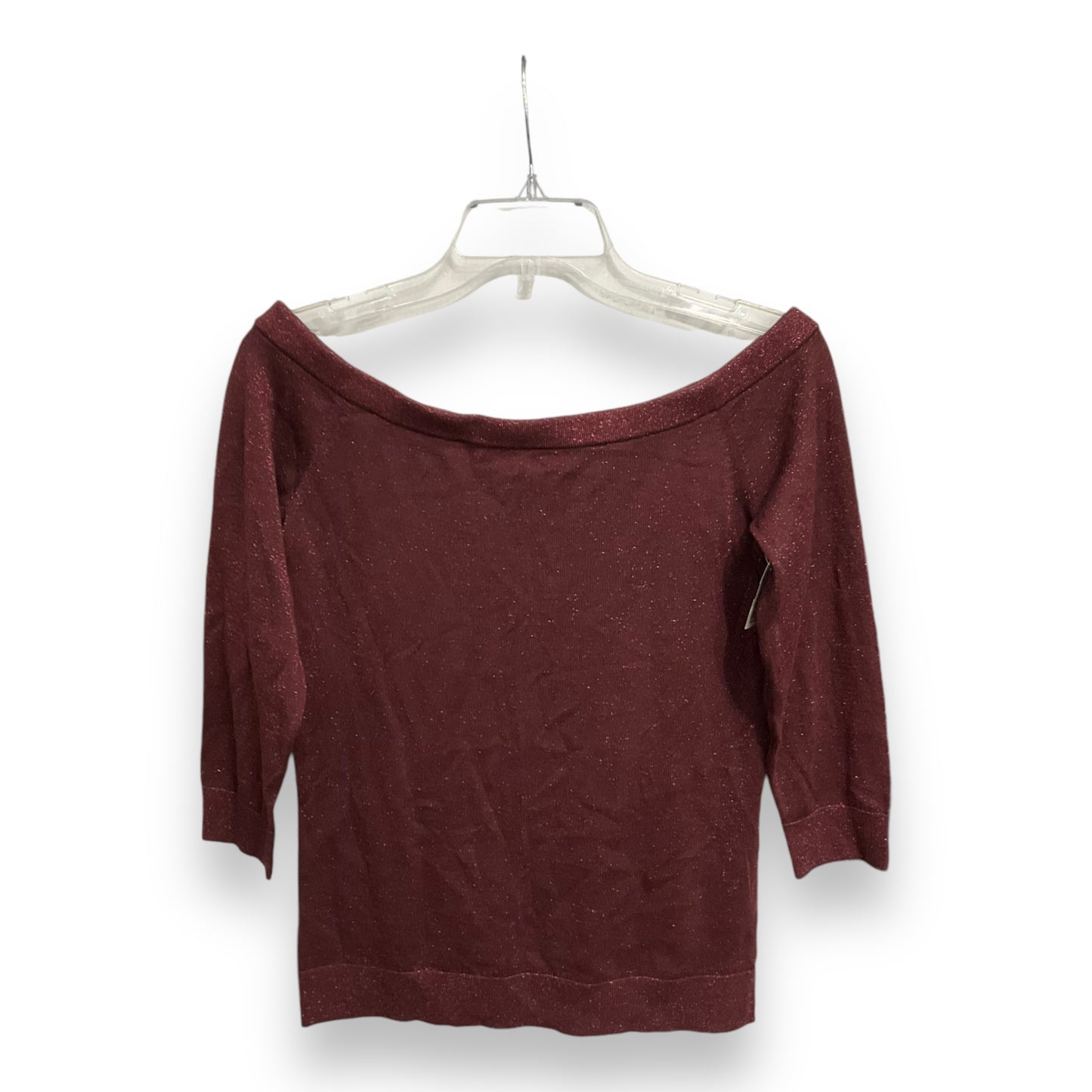 Top Long Sleeve By Ann Taylor In Red, Size: S