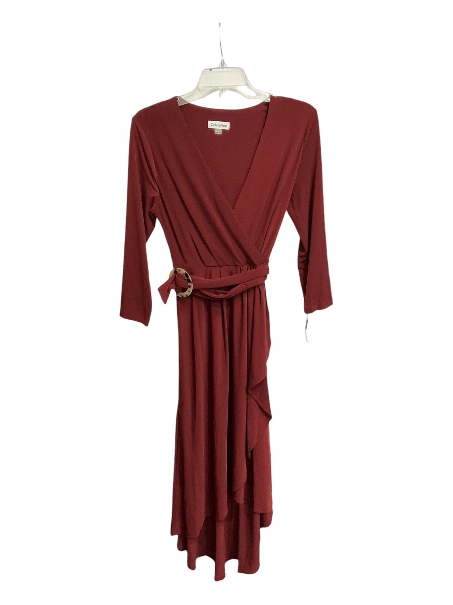 Dress Casual Maxi By Calvin Klein In Maroon, Size: 6