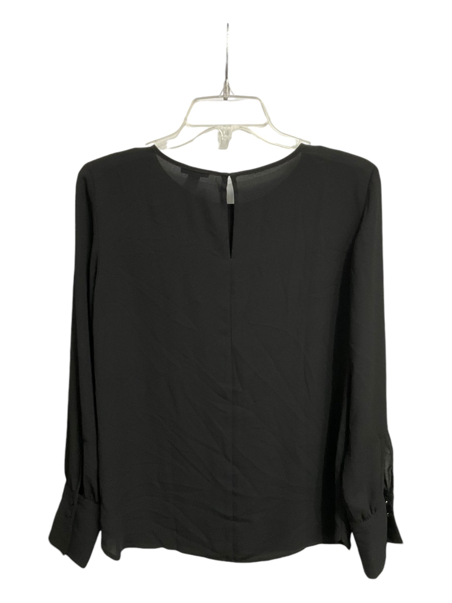 Blouse Long Sleeve By Ann Taylor In Black, Size: Xs