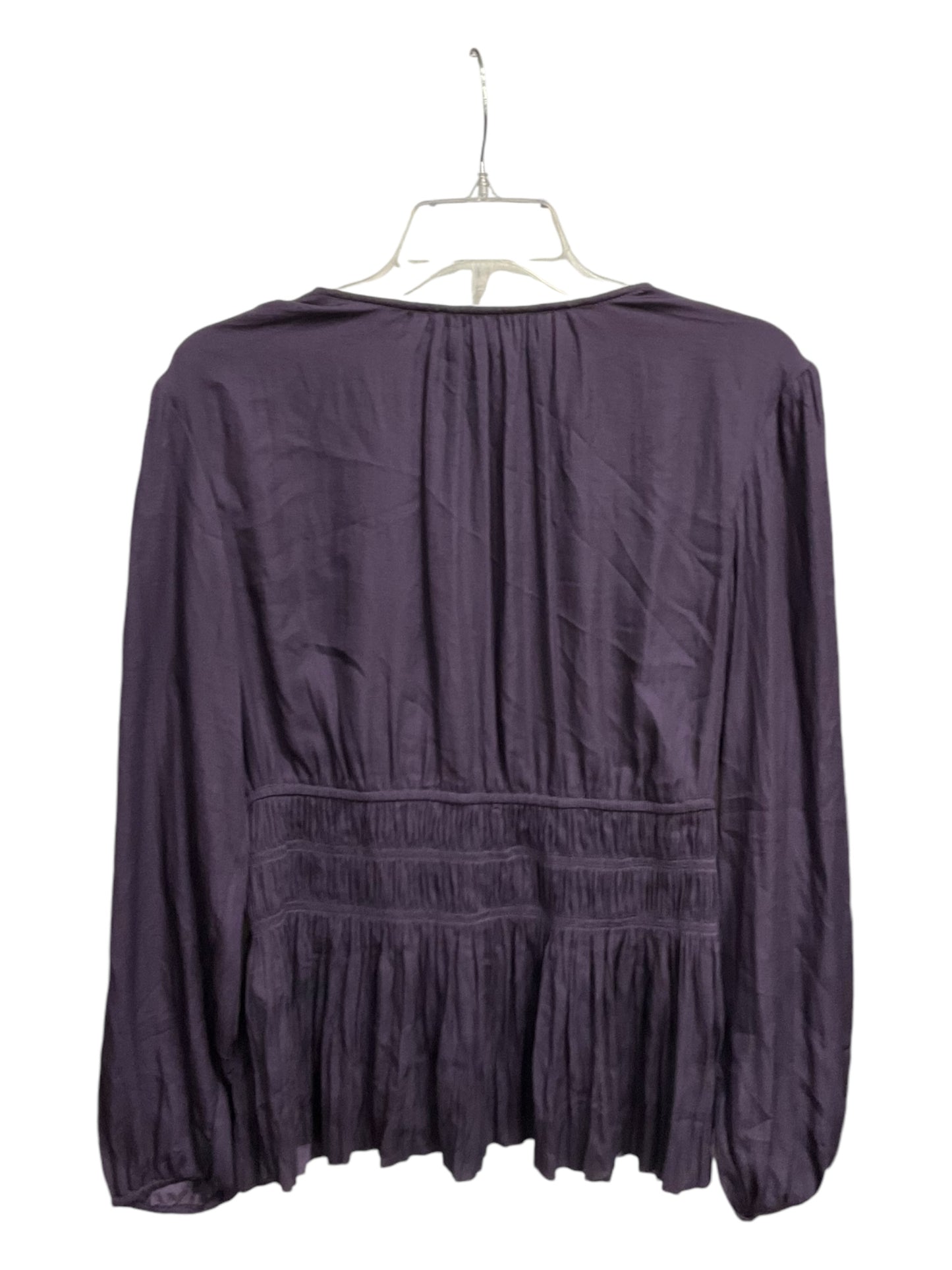 Blouse Long Sleeve By White House Black Market In Purple, Size: S