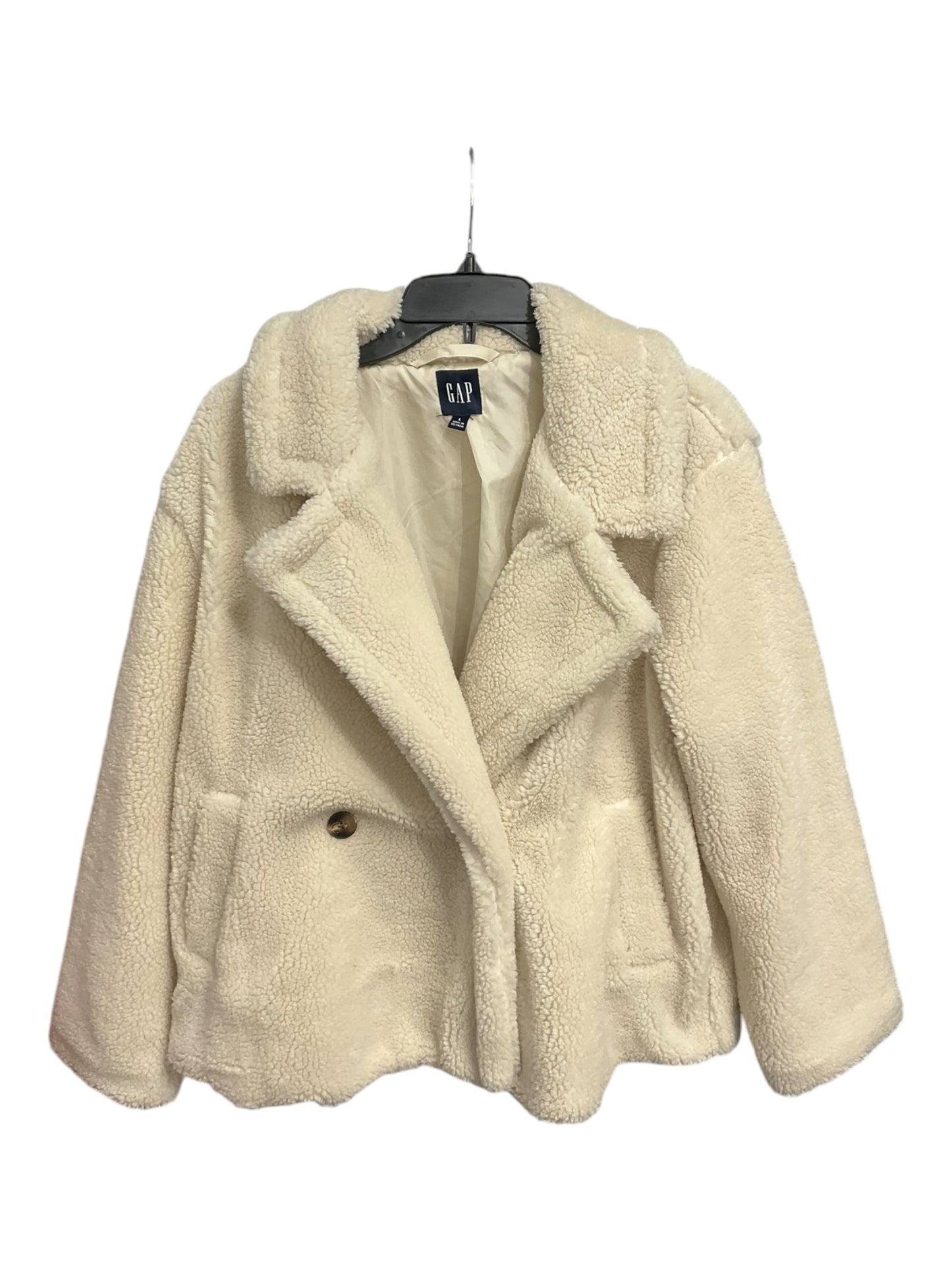 Jacket Faux Fur & Sherpa By Gap In Tan, Size: L