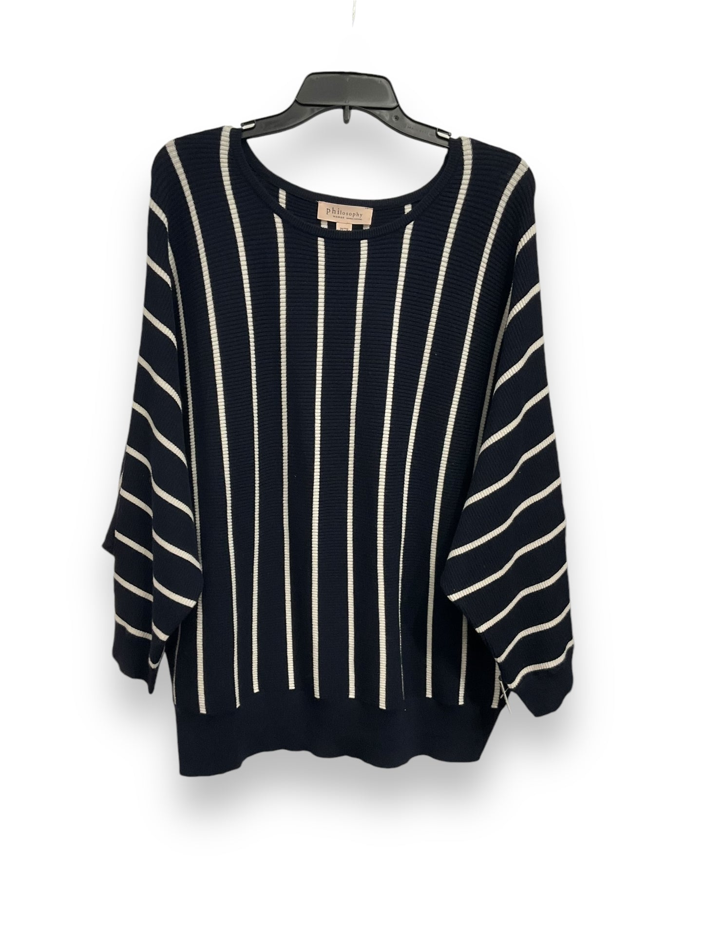 Sweater By Philosophy In Striped Pattern, Size: 2x