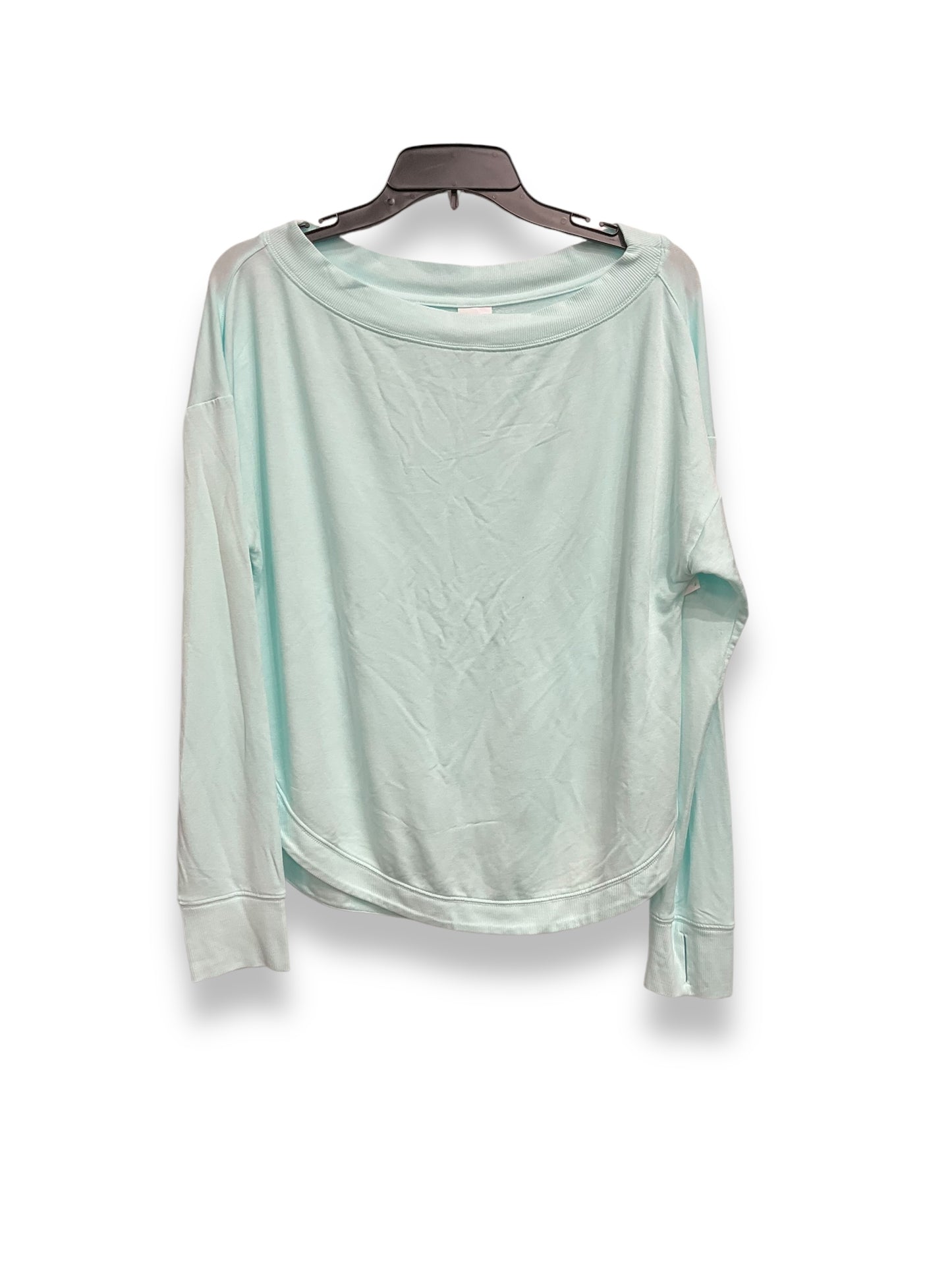 Athletic Top Long Sleeve Crewneck By All In Motion In Teal, Size: M