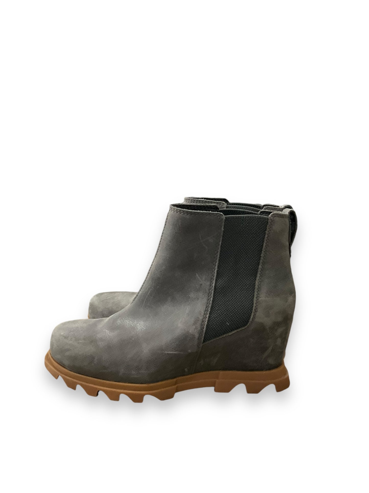 Boots Ankle Heels By Sorel In Grey, Size: 9.5