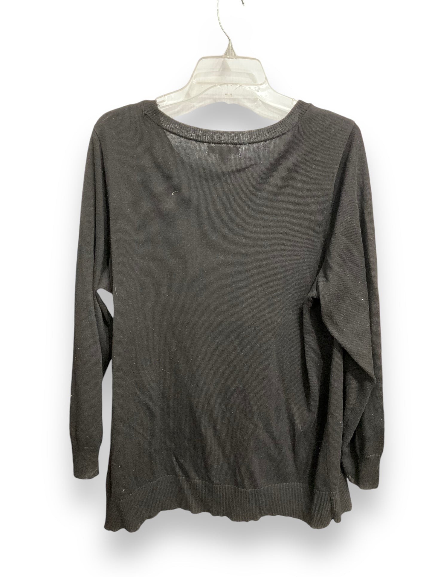 Top Long Sleeve By Westport In Black, Size: L