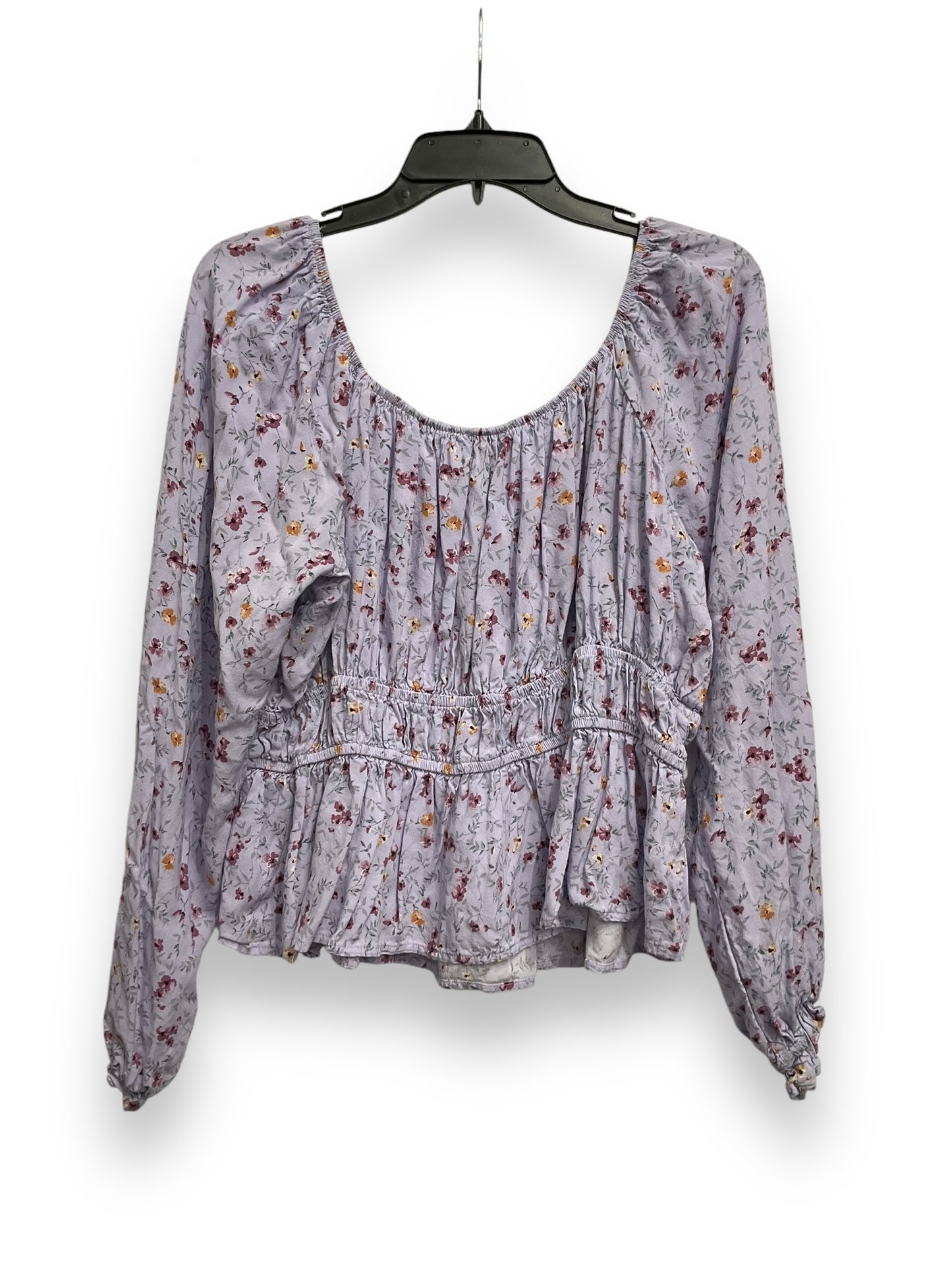 Top Long Sleeve By Cmc In Floral Print, Size: 1x