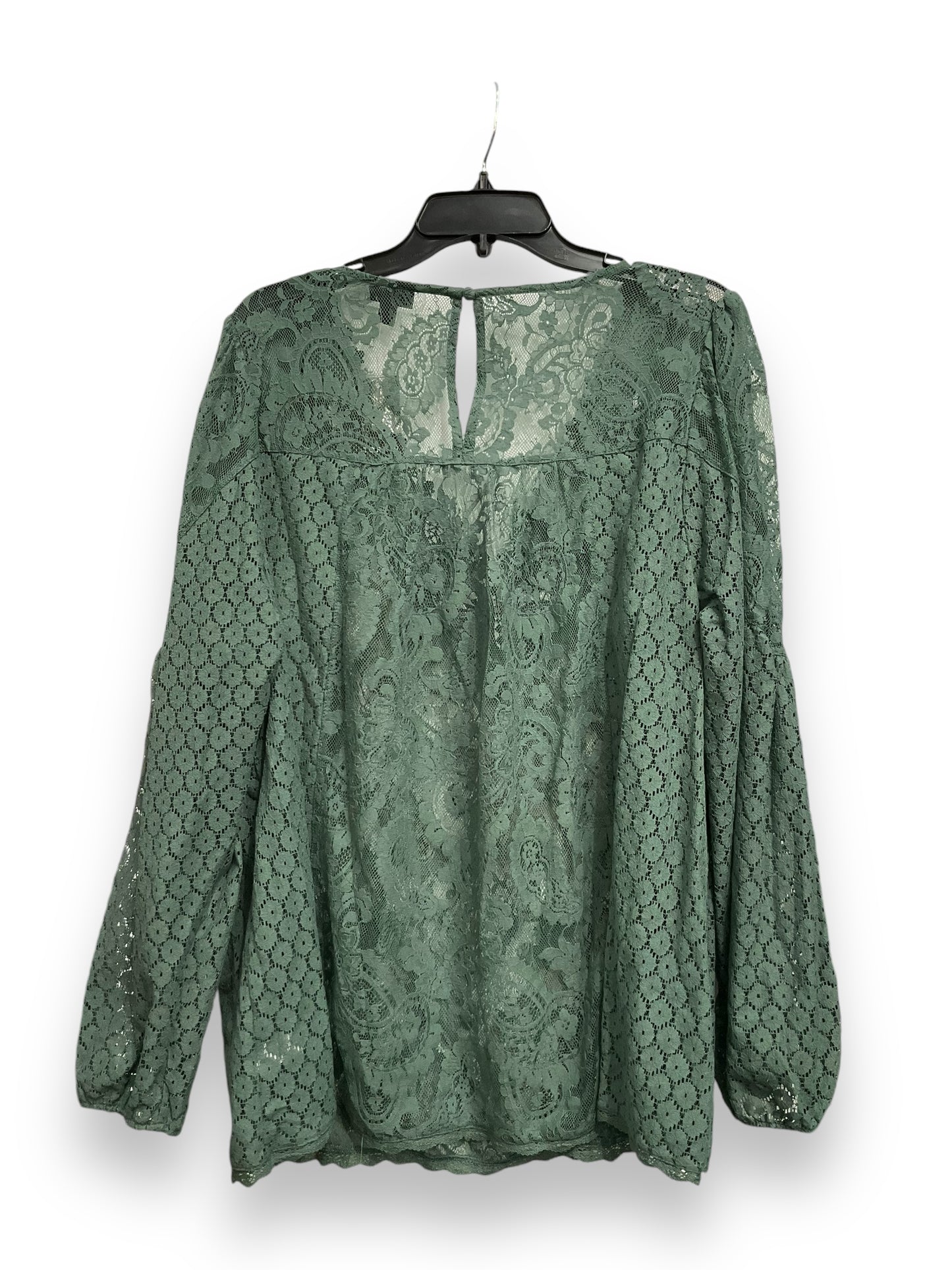 Top Long Sleeve By Torrid In Green, Size: 2x