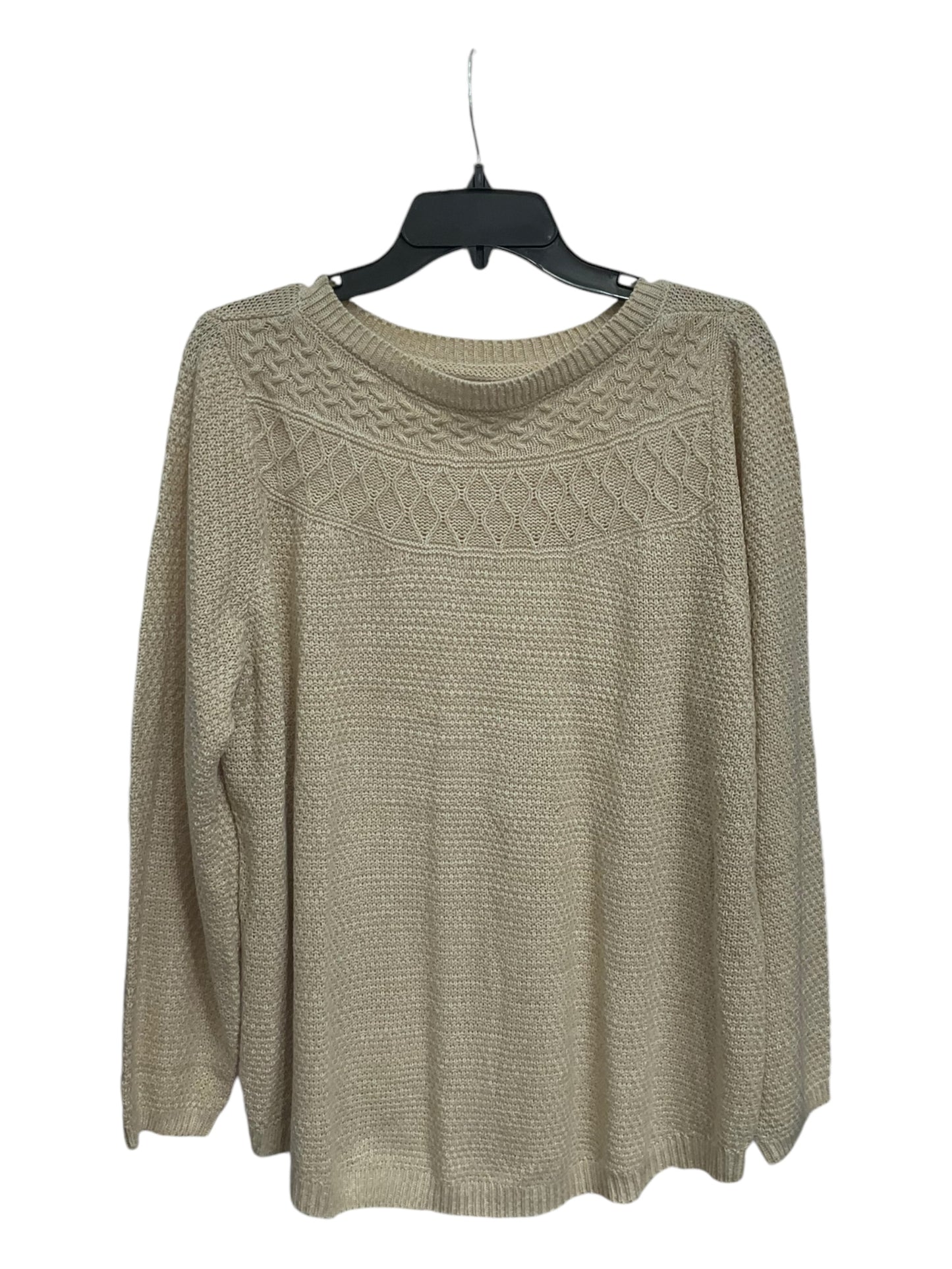 Sweater By Croft And Barrow In Cream, Size: 1x