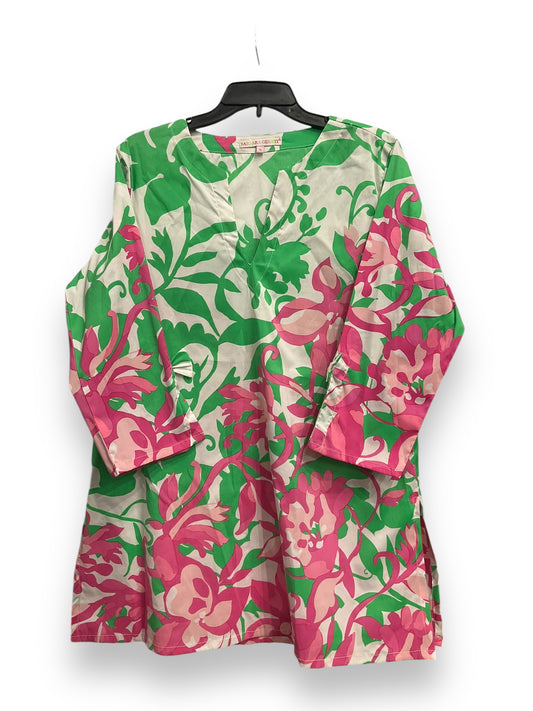 Dress Casual Short By Cmc In Green & Pink, Size: Xl