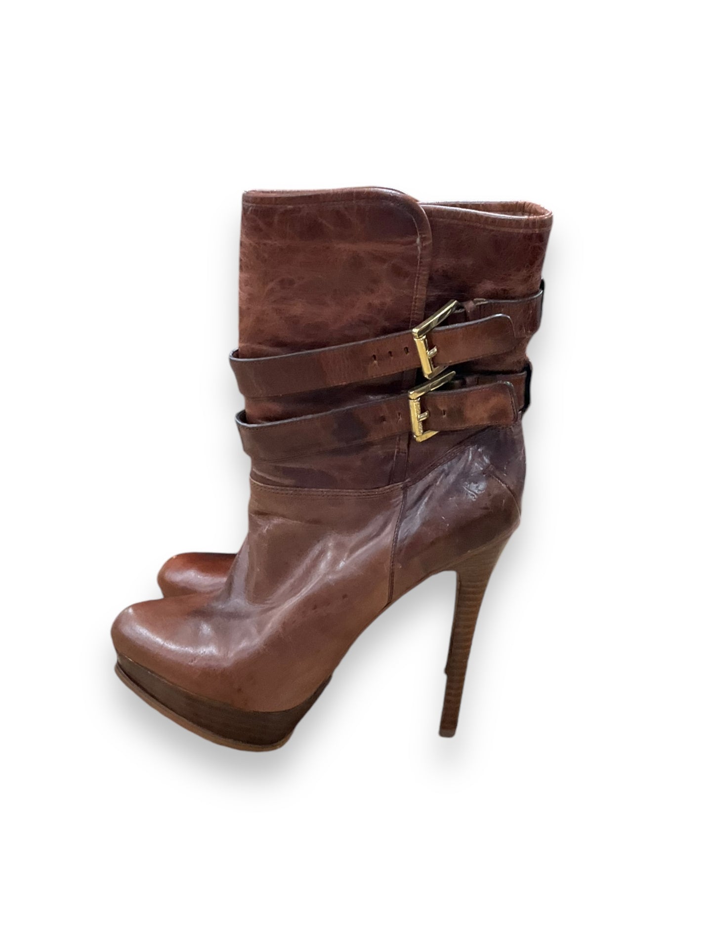 Boots Mid-calf Heels By Michael By Michael Kors In Brown, Size: 8.5