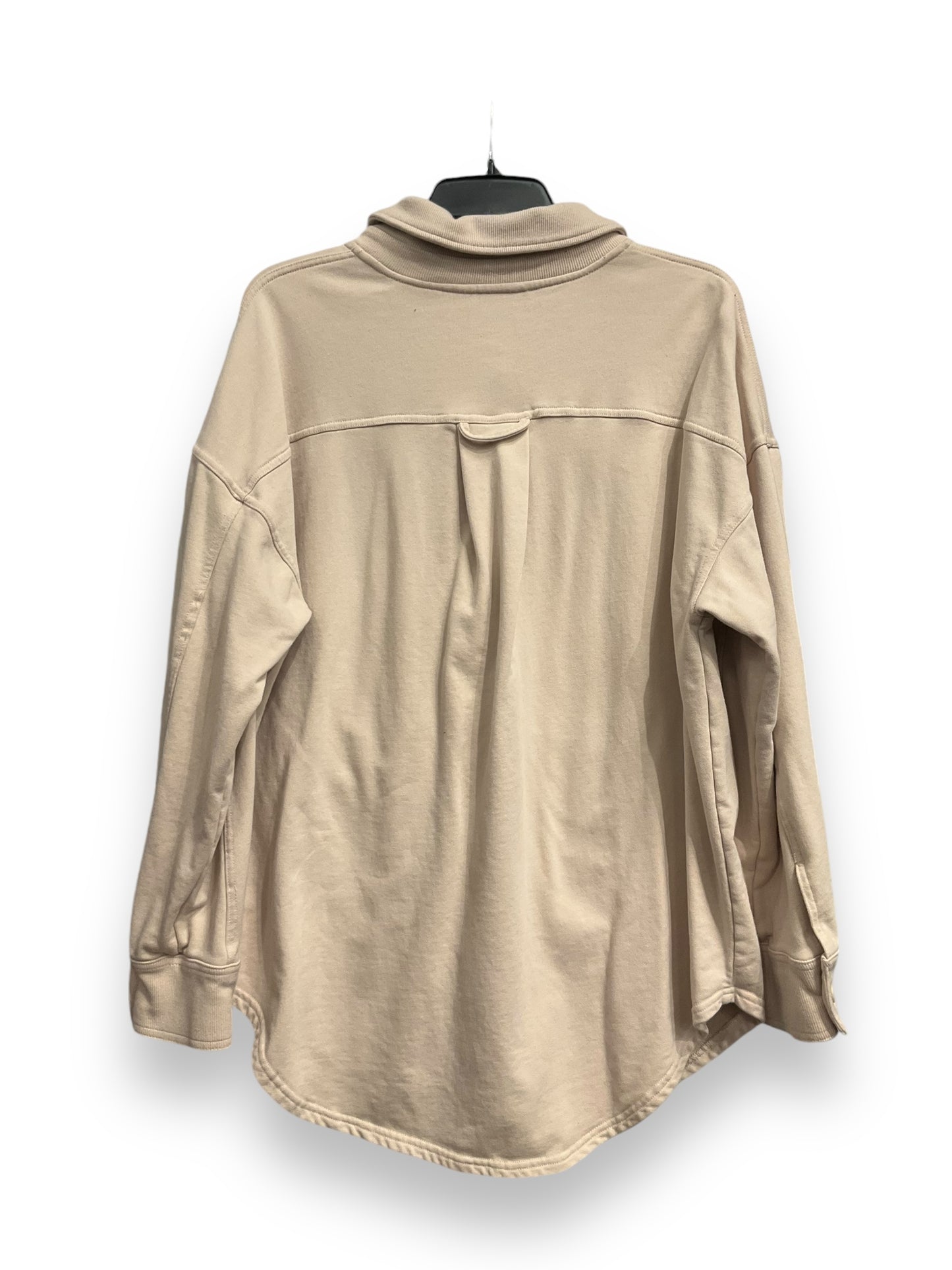 Jacket Shirt By Joy Lab In Tan, Size: M