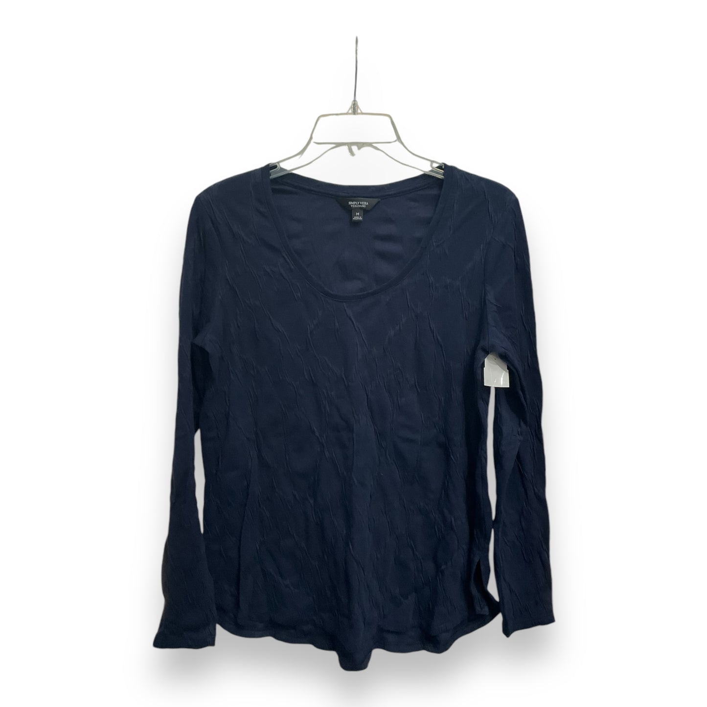 Top Long Sleeve Basic By Simply Vera In Navy, Size: M