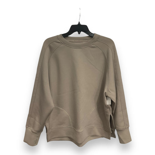 Athletic Sweatshirt Crewneck By Abercrombie And Fitch In Tan, Size: M