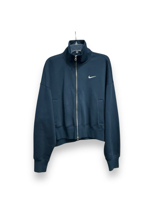 Athletic Jacket By Nike Apparel In Teal, Size: Xl