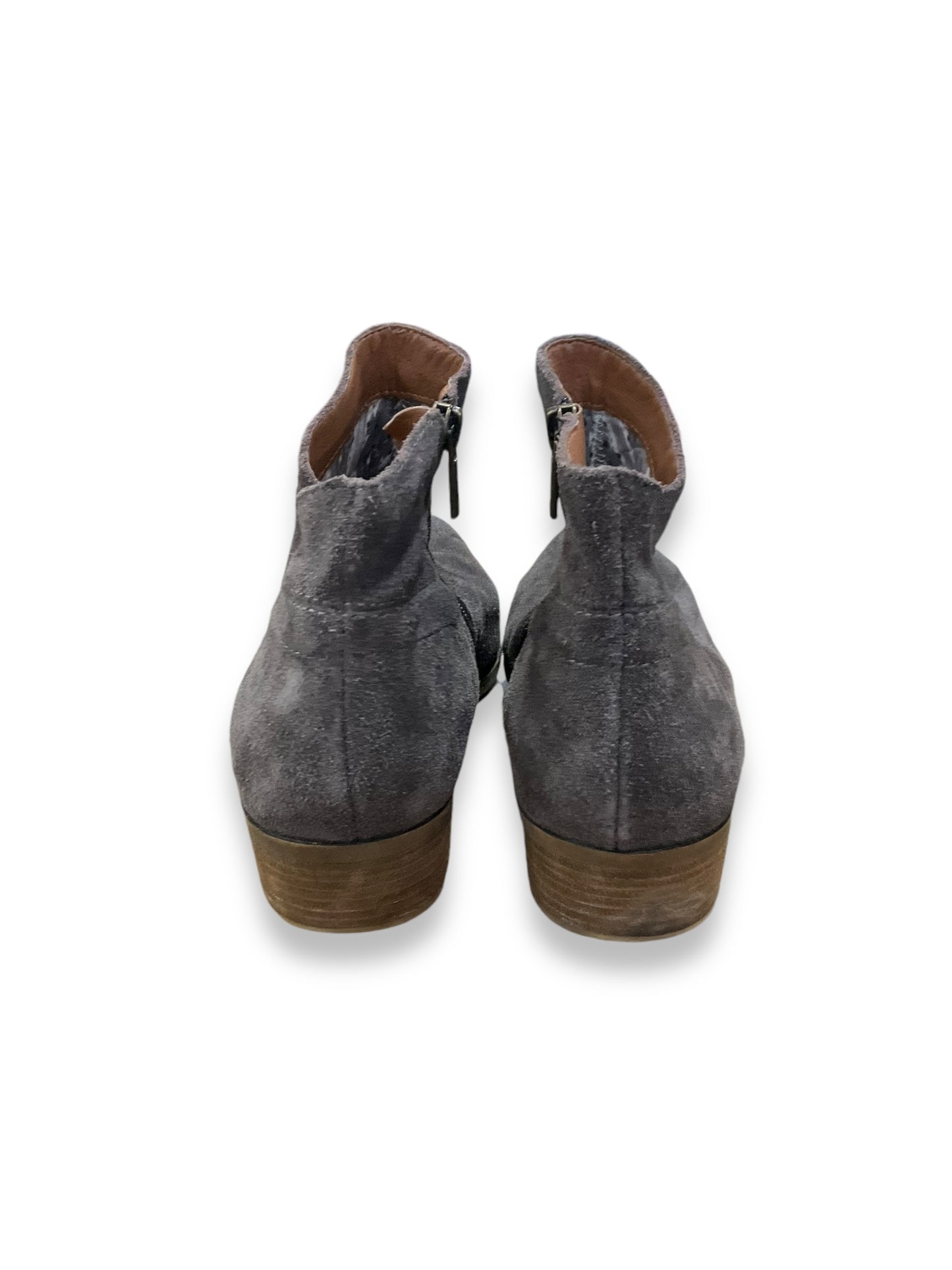 Boots Ankle Heels By Lucky Brand In Grey, Size: 9.5