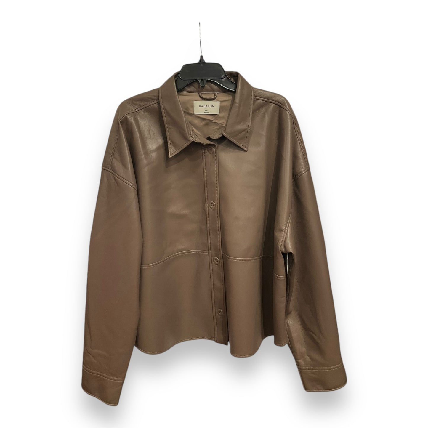 Jacket Moto By Babaton In Taupe, Size: Xxl