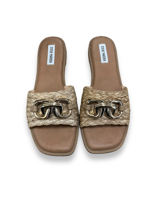 Sandals Flats By Steve Madden In Tan, Size: 10