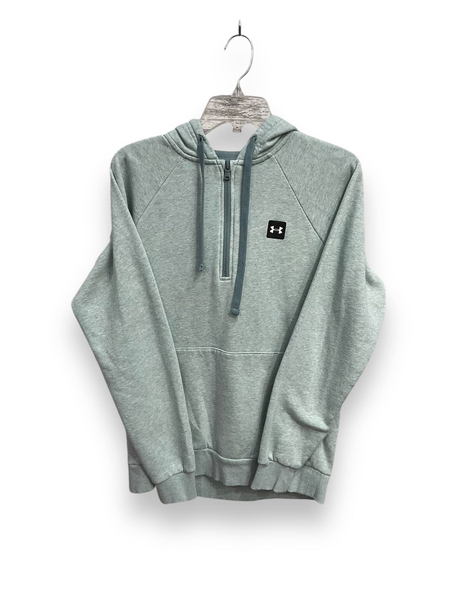 Athletic Sweatshirt Hoodie By Under Armour In Teal, Size: S