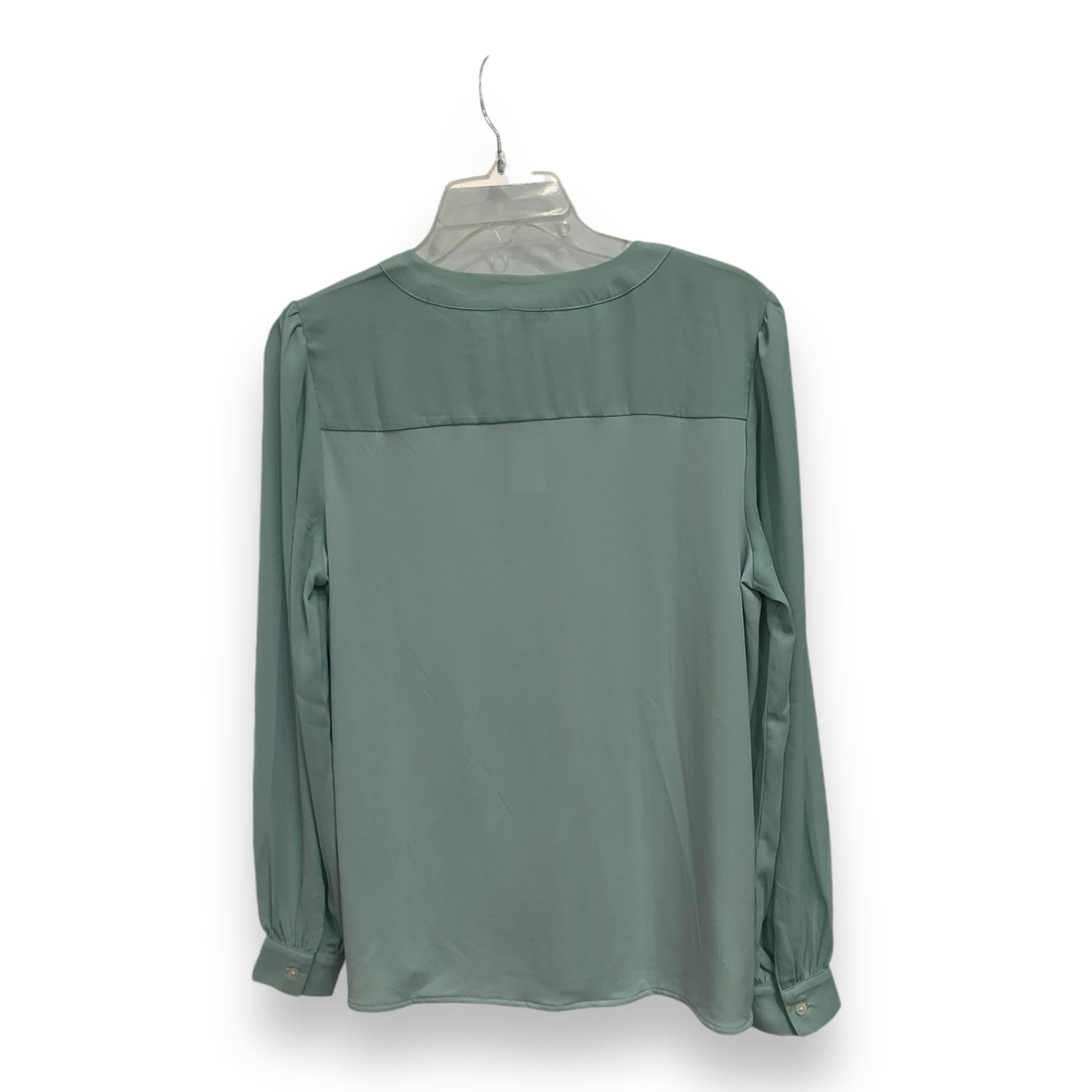 Blouse Long Sleeve By Ann Taylor In Teal, Size: S