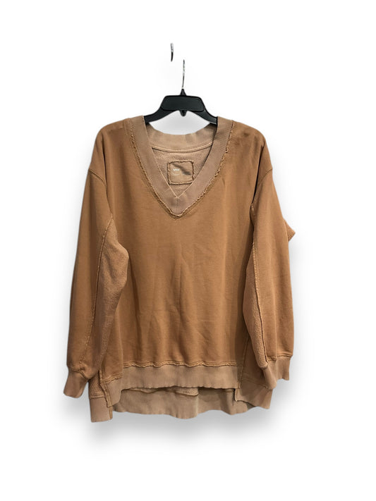 Athletic Sweatshirt Crewneck By Aerie In Tan, Size: Sp