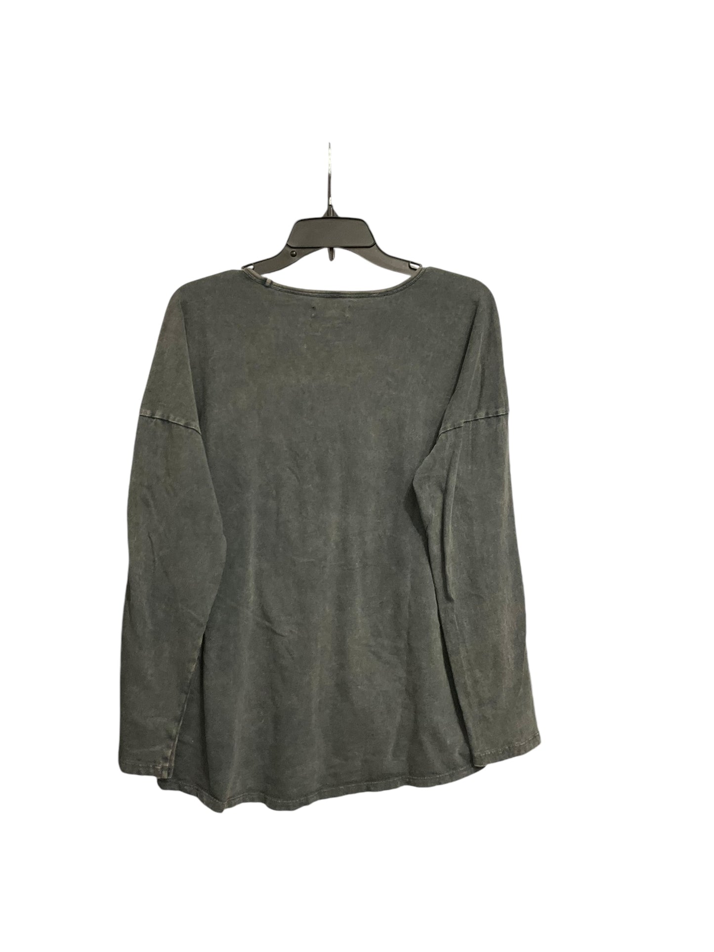 Top Long Sleeve Basic By Madewell In Grey, Size: M