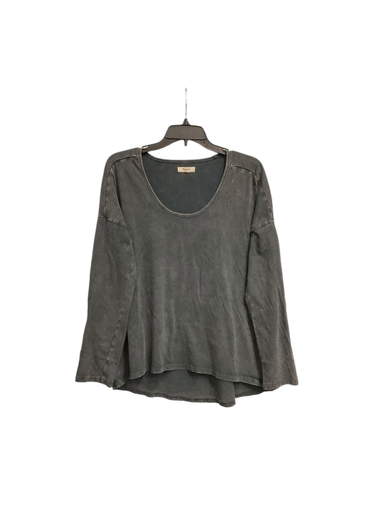 Top Long Sleeve Basic By Madewell In Grey, Size: M