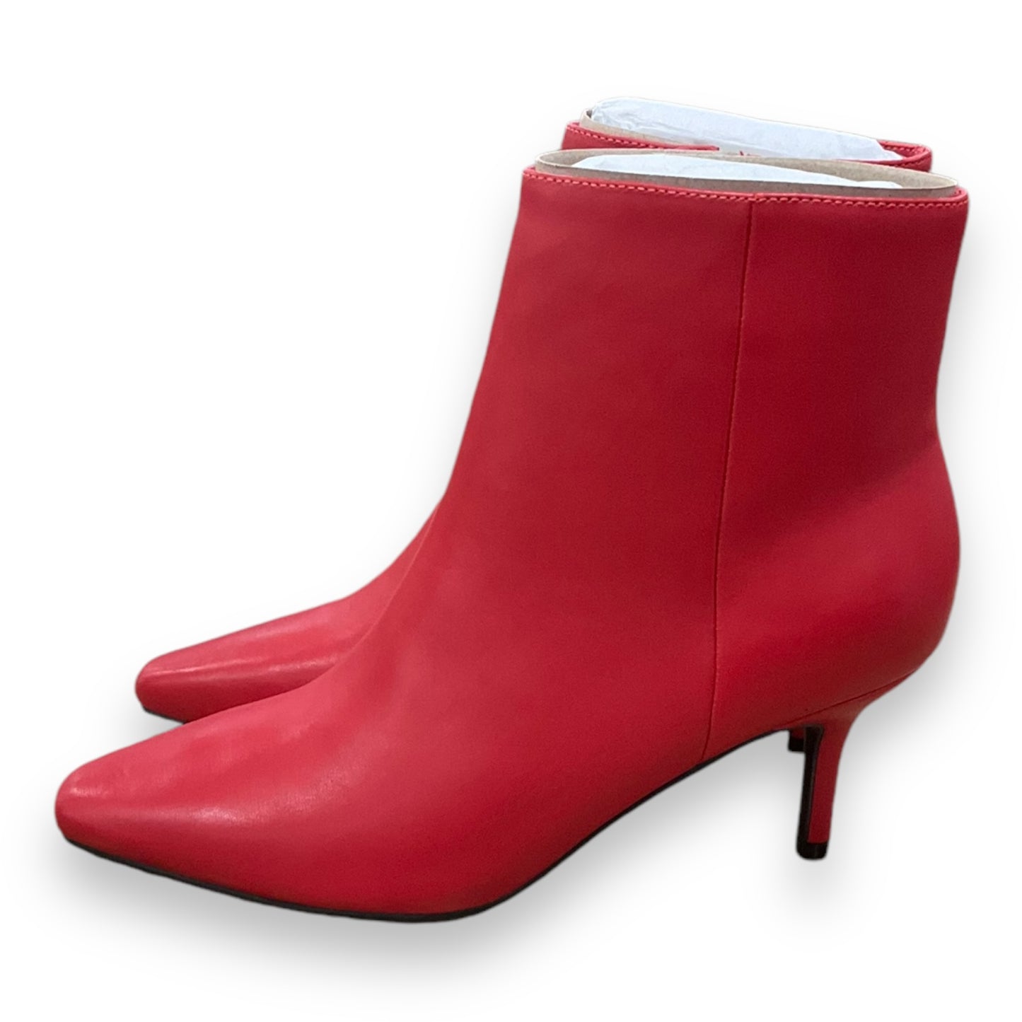 Boots Ankle Heels By Nine West In Red, Size: 7